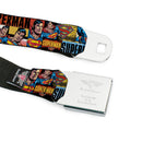 Superman Full Color Blue Seatbelt Belt - SUPERMAN Action Blocks Red/Blue Webbing