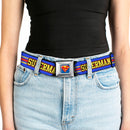Superman Full Color Blue Seatbelt Belt - SUPERMAN/Shield Stripe Blue/Yellow/Red Webbing