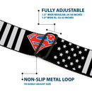 Superman Shield Full Color Black/White/Red/Blue Seatbelt Belt - Superman Shield Americana Stars and Stripes Black/White/Red/Blue Webbing