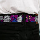 Bizzaro Logo Full Color Blue Seatbelt Belt - Bizzaro Action Webbing