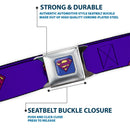 Bizzaro Logo Full Color Blue Seatbelt Belt - Bizzaro Logo w/Bizzaro Pose Webbing