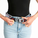 Superman Shield Comics Scenes Stacked Full Color Black Grays Red Seatbelt Belt - New 52 SUPERMAN Poses/Shield/Comic Scenes Stacked Webbing