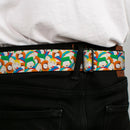 SOUTH PARK Title Logo Full Color Black/White Seatbelt Belt - South Park Boys Expressions Stacked Webbing
