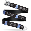 SOUTH PARK Title Logo Full Color Black/White Seatbelt Belt - South Park Towlie DON’T FORGET TO BRING A TOWEL Pose Black Webbing