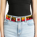 Toyota Racing Development TRD Logo Full Color Orange/Black Seatbelt Belt - TOYOTA RACING DEVELOPMENT TRD Logo Rally Stripe Sunset Webbing