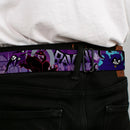 TEEN TITANS GO! Full Color Black Blue Yellow Seatbelt Belt - RAVEN/Trigon/Ghosts Cemetery Poses Purples Webbing