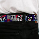TEEN TITANS GO! Full Color Black Blue Yellow Seatbelt Belt - TEEN TITANS GO! RAVEN/Demon/Trigon Purple Webbing