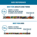 THE NEW TEEN TITANS Logo Full Color Black Red Blue Yellow Seatbelt Belt - THE NEW TEEN TITANS Issue #1 Superhero Cover Poses White Webbing