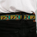 GREMLINS Title Logo Full Color Black/White/Red Seatbelt Belt - Gremlins GIZMO Film Strip Pose Blocks Webbing