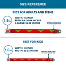 Wonder Woman Logo Full Color Red Seatbelt Belt - Wonder Woman Logo Red Webbing