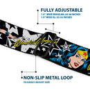 Wonder Woman Black Silver Seatbelt Belt - Wonder Woman/Stars Black/White Webbing