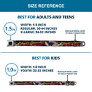 Wonder Woman Black Silver Seatbelt Belt - WONDER WOMAN/Roses STRENGTH AND BEAUTY Black-Pink Fade Webbing