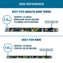 Wonder Woman Face Comic Full Color Blues Seatbelt Belt - Wonder Woman Face/Poses/Logos/Comic Scenes Blues/Yellow Webbing