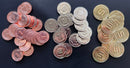 50 Metal Coin Board Game Upgrade Set (Sci-Fi Coins) NEW! -