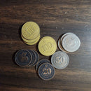 30 Metal Coin HIGH VALUE Board Game Upgrade Set (Industrial Coins) NEW! -