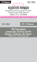 "Kingdom Death Gambler's Chest" Compatible Large Sleeves (57x100mm) 110 Pack, 60 Micron, SKS-8848