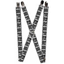 Suspenders - 1.0" - Batman Outlines Black White