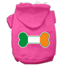 Pet Dog & Cat Hoodie Screen Printed, "Bone Shaped Ireland Flag"
