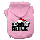 Christmas Pet Dog & Cat Hoodie Screen Printed, "Don't Stop Believin"