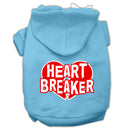 Pet Dog & Cat Hoodie Screen Printed, "Heart Breaker"