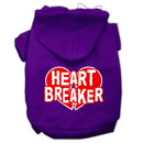 Pet Dog & Cat Hoodie Screen Printed, "Heart Breaker"