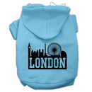 Pet Dog & Cat Hoodie Screen Printed, "London Skyline"