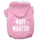 Pet Dog & Cat Hoodie Screen Printed, "Most Wanted"