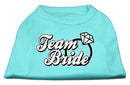 Pet Dog & Cat Shirt Screen Printed, "Team Bride"