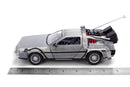 Back to the Future die-cast 1:24 scale 40th Anniversary "Hollywood Rides" light-up DeLorean Time Machine