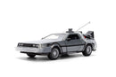 Back to the Future die-cast 1:24 scale 40th Anniversary "Hollywood Rides" light-up DeLorean Time Machine