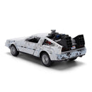 Back to the Future die-cast 1:32 scale 40th Anniversary "Hollywood Rides" DeLorean Time Machine (Frost Finished)