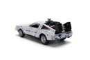 Back to the Future die-cast 1:32 scale 40th Anniversary "Hollywood Rides" DeLorean Time Machine (Frost Finished)