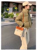 Women Winter Cropped Jacket β Warm Cotton-Padded Puffer Coat