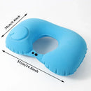 Portable Neck Pillow – Inflatable Flocking Travel Pillow