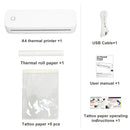 Portable A4 Thermal Printer Document Tattoo Printer Bluetooth Wireless Mini Printer Notes lmage Photo Printing Machine A4 Paper