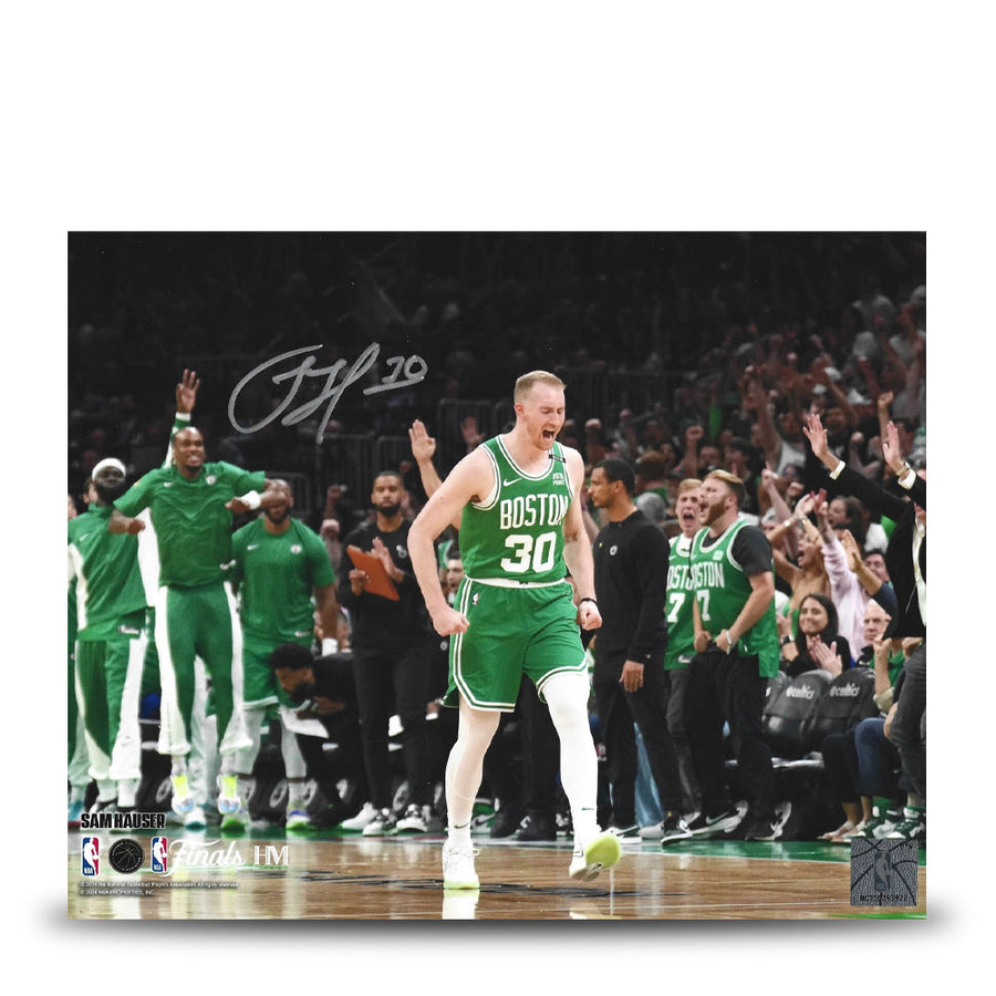 Sam Hauser Celebration Autographed Boston Celtics 8