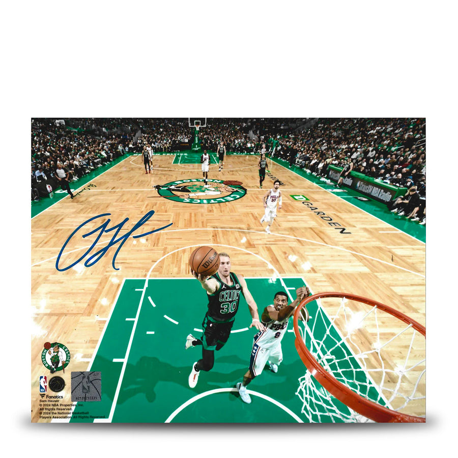 Sam Hauser Rim Cam Boston Celtics Autographed 11