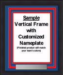 MLB Baseball Photo Picture Frame Kit - Kansas City Royals (Blue Matting, Light Blue Trim)