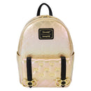 Sanrio Hello Kitty 50th Anniversary Metallic Gold Embossed Mini Backpack by Loungefly