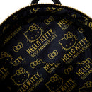 Sanrio Hello Kitty 50th Anniversary Metallic Gold Embossed Mini Backpack by Loungefly
