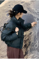 Women Winter Cropped Jacket β Warm Cotton-Padded Puffer Coat