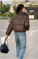 Women Winter Cropped Jacket β Warm Cotton-Padded Puffer Coat