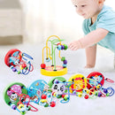 Wooden Roller Coaster Toy – Colorful Educational Bead Maze for Kids