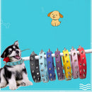 Spiked Dog Collar – PU Leather Studded Collar, Adjustable, Colorful for Dogs & Cats