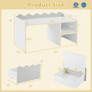 Scalloped Kids Bookshelf and Toy Storage Organizer for Playroom