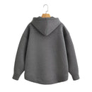 Zip Up Hoodies Women – Oversized Autumn Hooded Sweatshirt