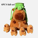 Capybara Plush Toy Set – Mommy with 4 Little Capibara Plush Dolls