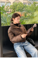 Women Winter Cropped Jacket β Warm Cotton-Padded Puffer Coat