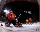 Trent Frederic First NHL Goal Boston Bruins Autographed 11" x 14" Hockey Photo