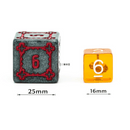 Huge Black Castle Dice Set - 25mm